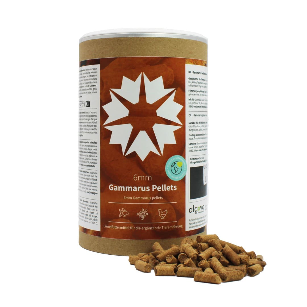 Gammarus Pellets - 6mm - Sinkfuter für Fische, Futter für Vögel und Reptilien