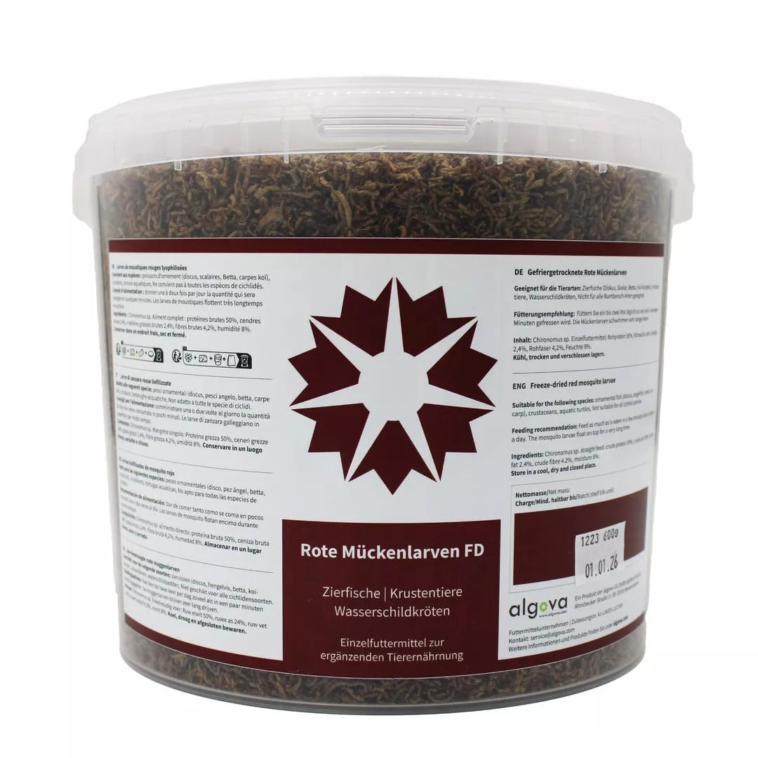 Rote Mückenlarven getrocknet - 5000ml/500g