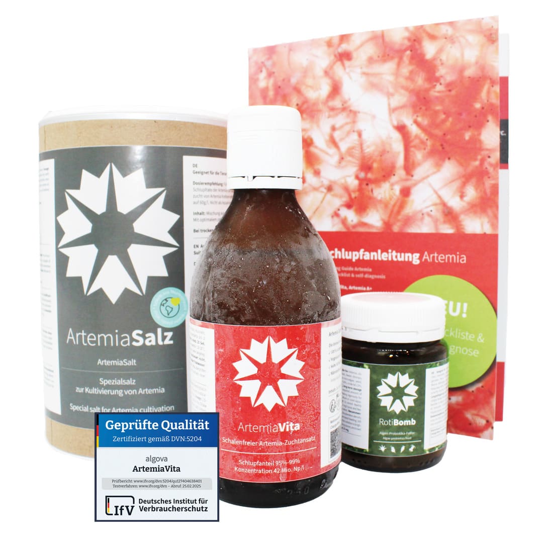 ArtemiaVita Set (250ml ArtemiaVita, 1kg Salz, 50g RotiBomb)