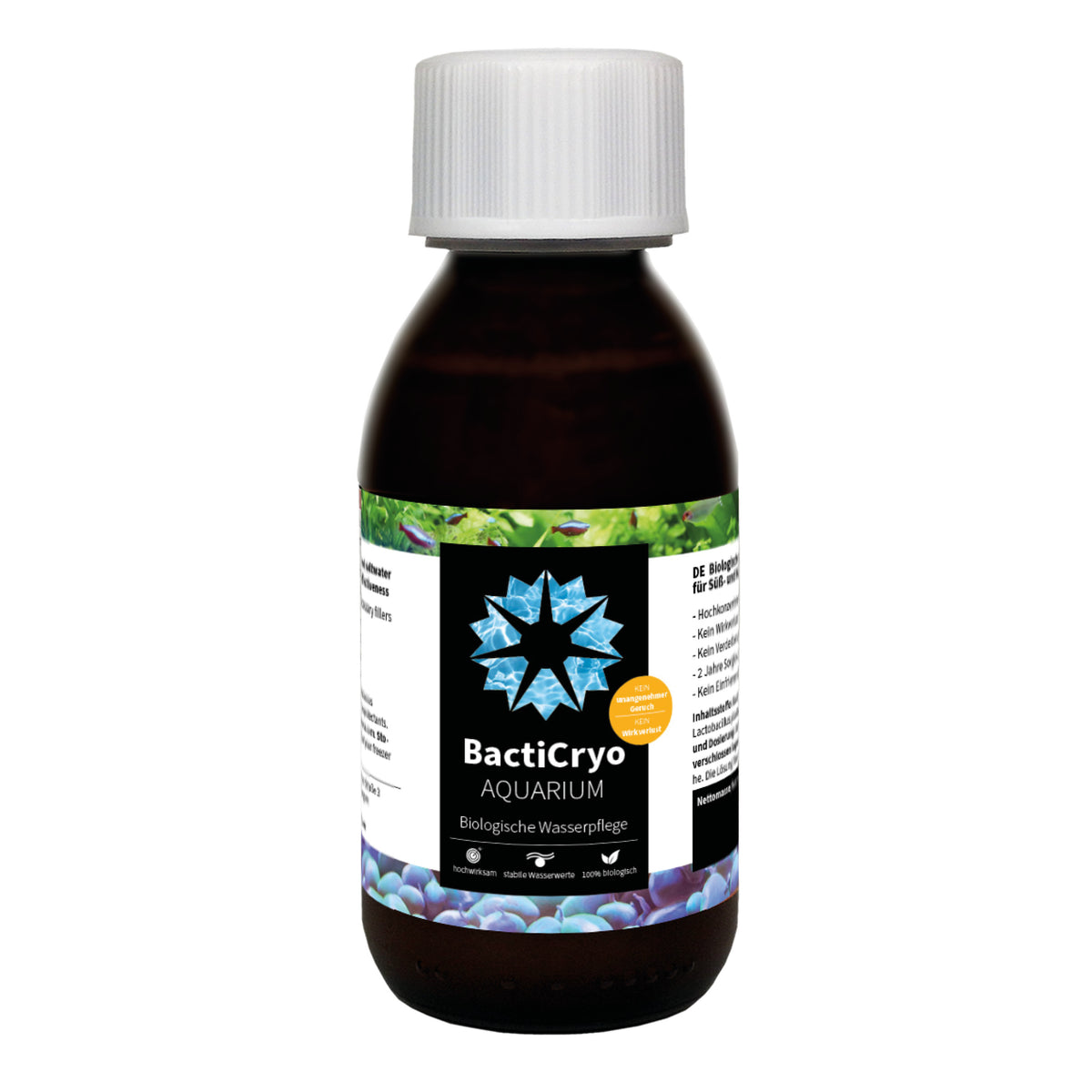 BactiCryo Aqaurium - Hochwirksame Bakterien zur Wasserpflege bei Süß- und Meerwasseraquarien- tiefgekühlt - hochwirksam - keine verdorbener Geruch