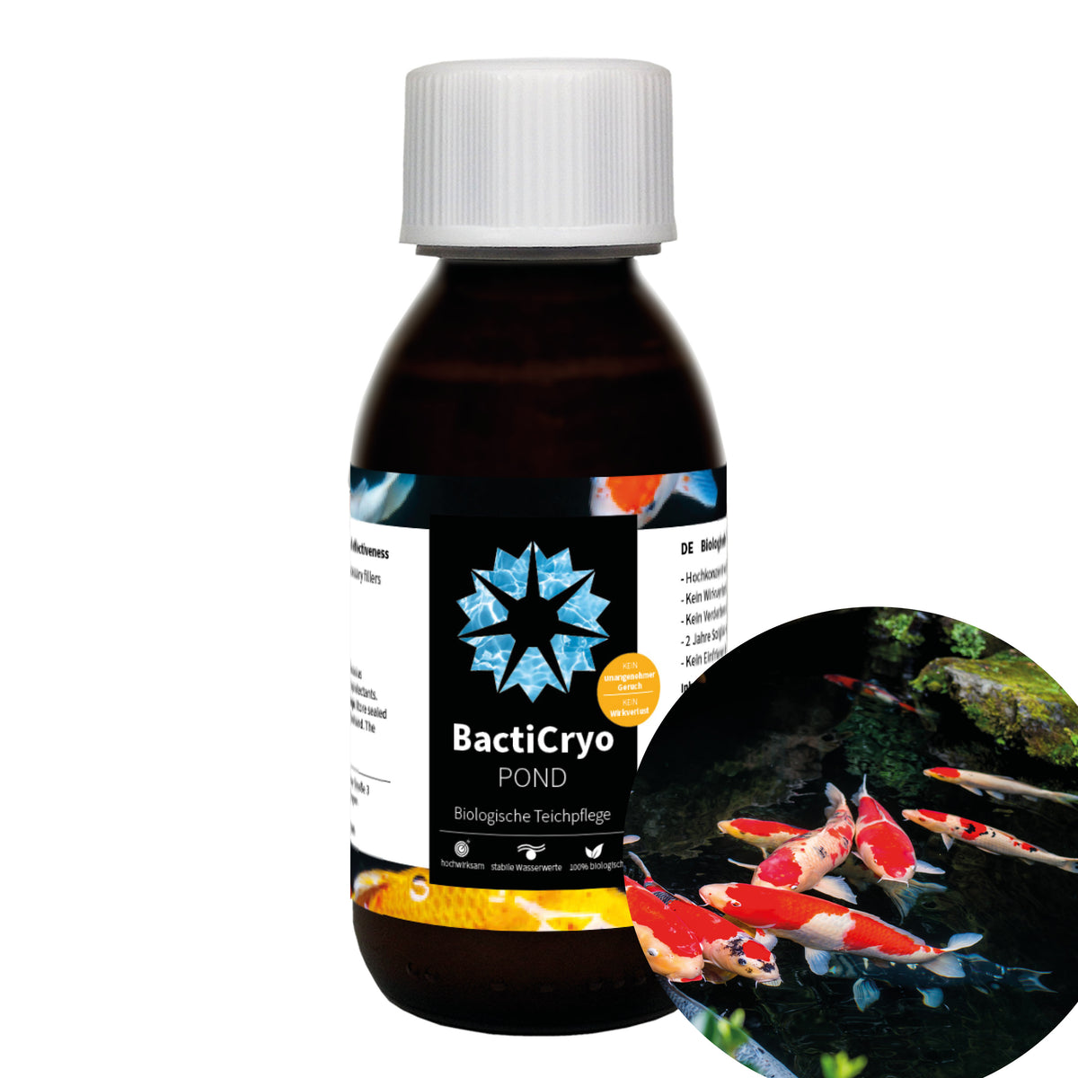 BactiCryo Pond - hocheffektive Teichbakterien - tiefgekühlt & jederzeit dosierfähig - kein Verderben, kein fauliger Geruch
